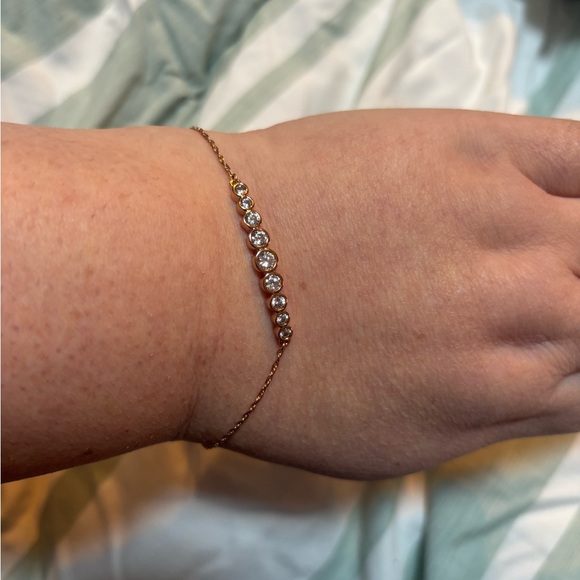 Kate Spade Open Circle Slider Bracelet Rose Gold NWT - Picture 2 of 3